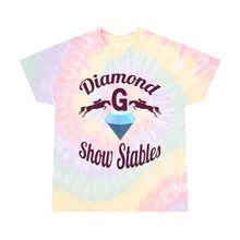 Load image into Gallery viewer, Diamond G Show Stables Tie-Dye Tee, Spiral Hazy Rainbow