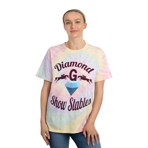 Diamond G Show Stables Tie-Dye Tee, Spiral Hazy Rainbow