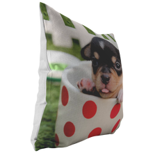 Load image into Gallery viewer, Cute Puppy Pillow,Adorable Puppy In a Cup Photo Pillow, Dog Lovers Pillow, Dog Lovers Gifts