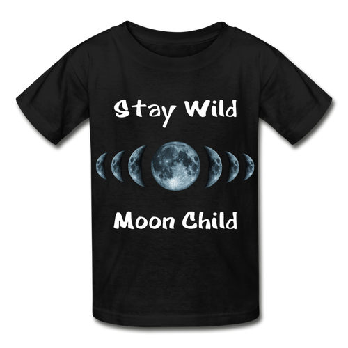 Stay Wild Moon Child Hanes Youth Tagless T-Shirt - black