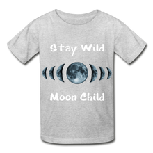 Load image into Gallery viewer, Stay Wild Moon Child Hanes Youth Tagless T-Shirt - heather gray