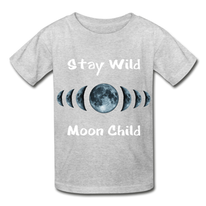 Stay Wild Moon Child Hanes Youth Tagless T-Shirt - heather gray