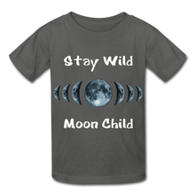 Load image into Gallery viewer, Stay Wild Moon Child Hanes Youth Tagless T-Shirt - charcoal