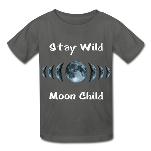 Stay Wild Moon Child Hanes Youth Tagless T-Shirt - charcoal