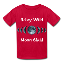 Load image into Gallery viewer, Stay Wild Moon Child Hanes Youth Tagless T-Shirt - red