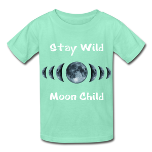 Stay Wild Moon Child Hanes Youth Tagless T-Shirt - deep mint