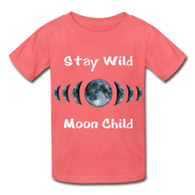 Load image into Gallery viewer, Stay Wild Moon Child Hanes Youth Tagless T-Shirt - coral