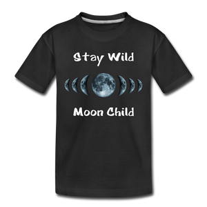 Stay Wild Moon Child Toddler Premium Organic T-Shirt - black