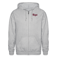 Load image into Gallery viewer, Diamond G Hope Gildan Heavy Blend Adult Zip Hoodie - heather gray