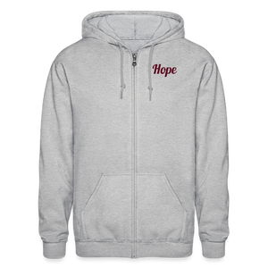 Diamond G Hope Gildan Heavy Blend Adult Zip Hoodie - heather gray